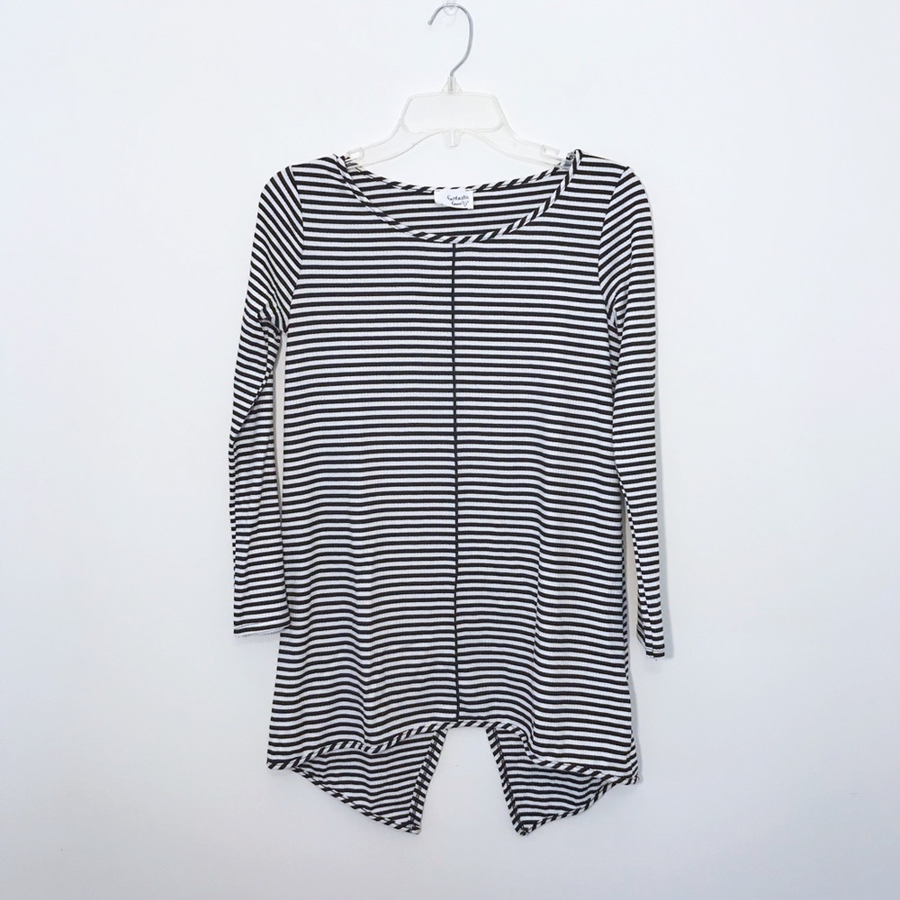 Fantastic Fawn striped Split Back Tee - Picture 1 of 5